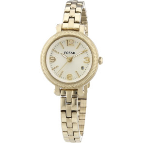 Watch strap Fossil ES3194 Stainless steel Gold Toned 8mm